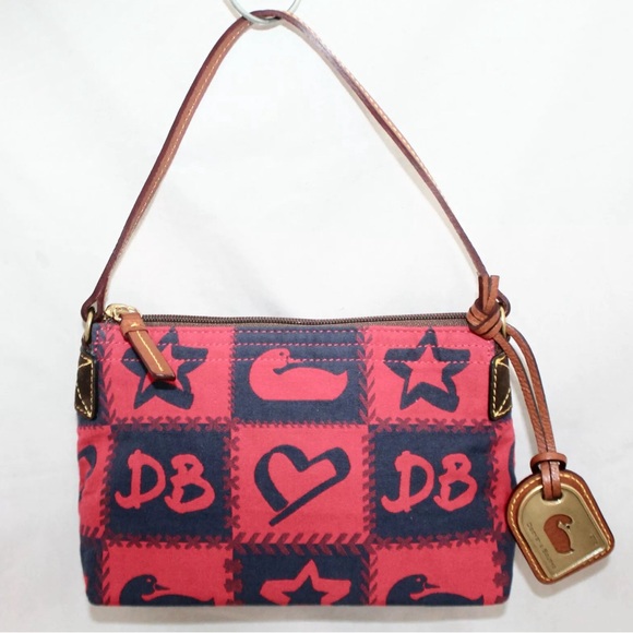 NWOT Dooney & Bourke Canvas Baguette stars & Hearts